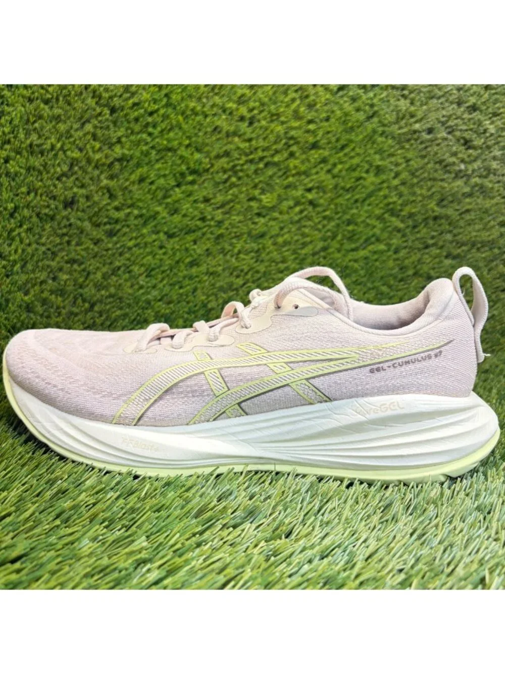 Asics Gel-Cumulus 27 Womens Size 11 Pink Beige Athletic Running Shoes Sneakers